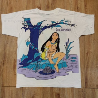 เสื้อยืดผ้าฝ้าย POCAHONTAS 1997 MOVIE DISNEY OVERPRINT เสื้อลายการ์ตูน เสื้อวง เสื้อทัวร์