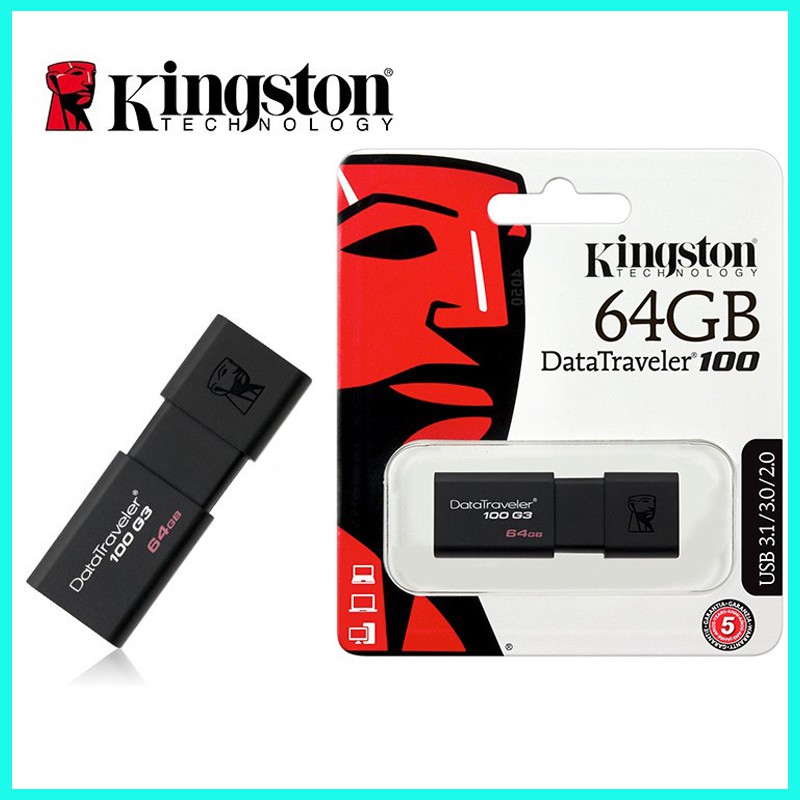 Kingston Pen Drive DataTraveler 100 G3 USB Flash Drives 16GB 32GB 64GB USB 3.0 High Speed