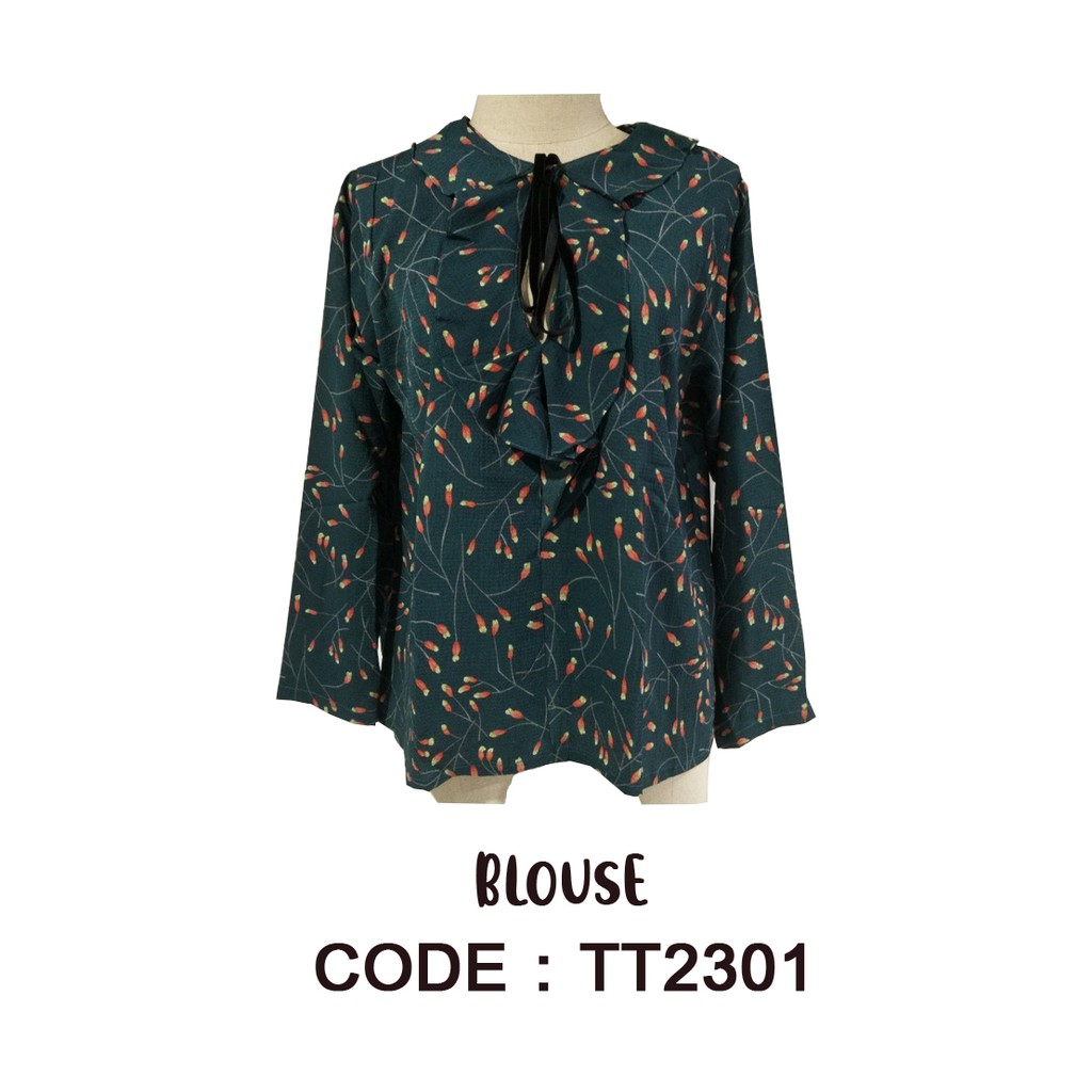 VILA.OFFICIAL - ส่งฟรีเคอรี่ เสื้อทำงานผู้หญิง คอบัว แต่งโบว์