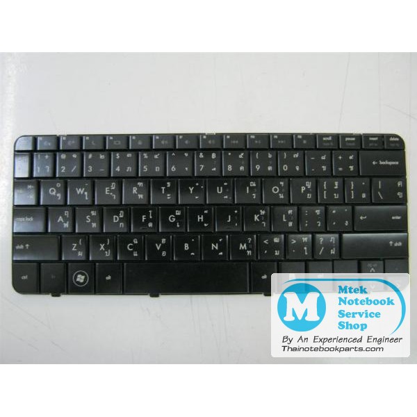 คีย์บอร์ดโน๊ตบุ๊ค HP Pavilion DV2 - 506782-281, 505999-281, V100103AS1 Notebook Keyboard (สีดำ มือสอง แป้นพิมพ์ TH-ENG)