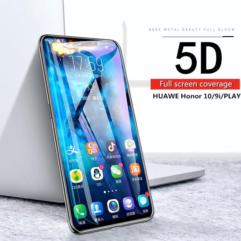 5D ฟิล์มกระจกนิรภัยติดกระจกนิรภัย HUAWEI Honor 10 / 9i / Play