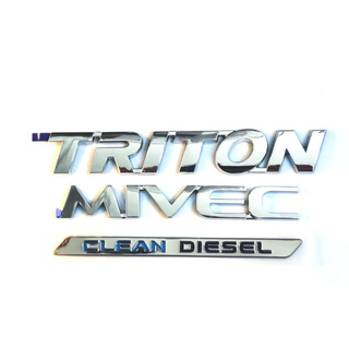 Set Logo กระบะท้าย Triron Mivec Clean Diesel 1. logo TRITON + 2. logo Mivec + 3. logo Clean diesel แท้