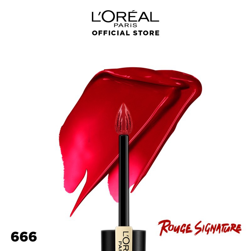 #◕[ลิปแมท ขายดี] ลอรีอัล ปารีส รูจ ซิกเนเจอร์ L'OREAL ROUGE SIGNATURE (เครื่องสำอาง, ลิปสติก, ลิปแมท