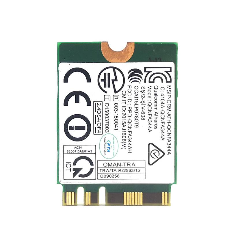 Qualcomm Atheros อะแดปเตอร์ AC Wi-Fi ไร้สาย QCNFA344A NFA344A 802.11ac wifi Dual Band + BT4.1 บลูทูธ
