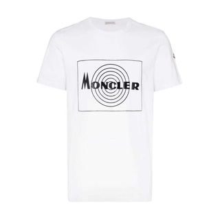 [S-5XL] เสื้อยืดแขนสั้น ผ้าฝ้าย พิมพ์ลายโลโก้ Moncler แฟชั่นฤดูใบไม้ผลิ และฤดูร้อน สําหรับผู้ชายสามารถปรับแต่งได้