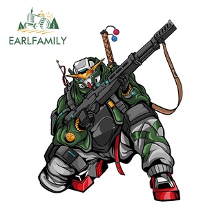 Earlfamily สติกเกอร์ กันน้ํา ลาย GUNDAM 13 ซม. x 10.3 ซม. สําหรับติดตกแต่งหน้าต่างรถยนต์