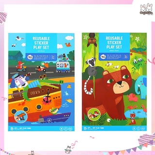 เซ็ตสติ๊กเกอร์ลายน่ารักๆ สีสันสดใจลอกออกแปะซํ้าได้ จากแบรนด์ Joan Miro - Reusable Sticker Play Set