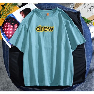 drew || เสื้อยืดแขนสั้น สีฟ้าอมเขียว ผ้านุ่มใส่สบาย