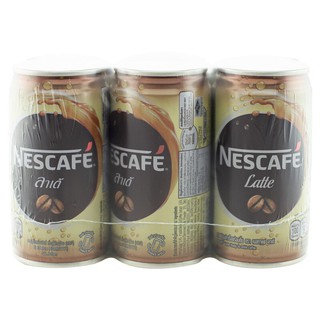 เนสกาแฟพร้อมดื่มลาเต้ 180มล.แพค 6 Nescafé ready to drink latte 180 ml. Pack 6