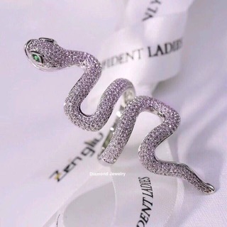 Snake  Diamond Ring งานเพชร CZ แท้   งานสวยมาก