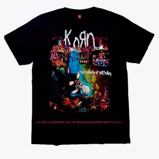 คอตต้อนคอกลม❁☾☌เสื้อยืดวง KORN / The serenity of sufferingS-5XL