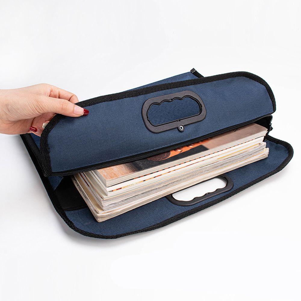 Fitnessfactory กระเป๋าแฟ้มผ้าใบ 1 ชิ้นอุปกรณ์สํานักงานโน้ตบุ๊ค B4/A4 โรงเรียน Filing ผลิตภัณฑ์ข้อมูลกระเป๋าแบบพกพา Oxford ผ้า Conference กระเป๋า