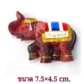 ของฝากไทย ของที่ระลึก ที่ติดตู้เย็นเรซิ่น magnet ช้างธงชาติ Thailand