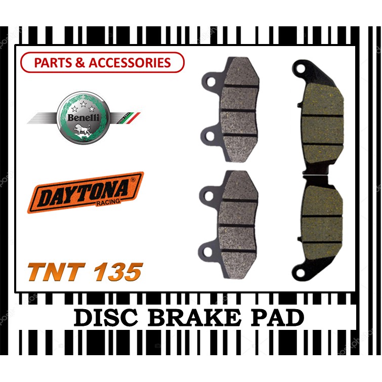 BENELLI TNT 135 ชุดผ้าเบรค FR0NT & REAR DAYTONA TYPE
