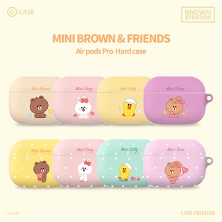 ของแท้ เคสหูฟังแข็ง กันกระแทก ลายการ์ตูน Line Friends Brown Cony Sally พร้อมพวงกุญแจโลหะ สําหรับ Apple Airpods 3 Airpods Pro Airpods 2 1