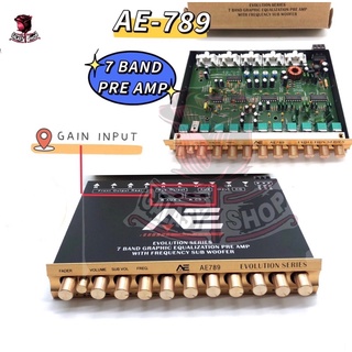 ปรีแอมป์เครื่องเสียงรถยนต์12V.DC 7แบรน ดีAE AE789 เสียงดี ปรีแอมป์ 7 band AE ระดับเสียงคุณภาพเยี่ยม กลางแหลมชัดเจนทุ...