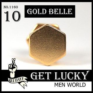 1160 จิวดัมเบล จิวหู จิวหูแฟชั่น จิวหูเกาหลี ผู้ชาย/ผู้หญิง GET LUCKY ชุด(1ชิ้น) สีทอง ขนาด10 mm จิวหูห่วง จิวหลอก