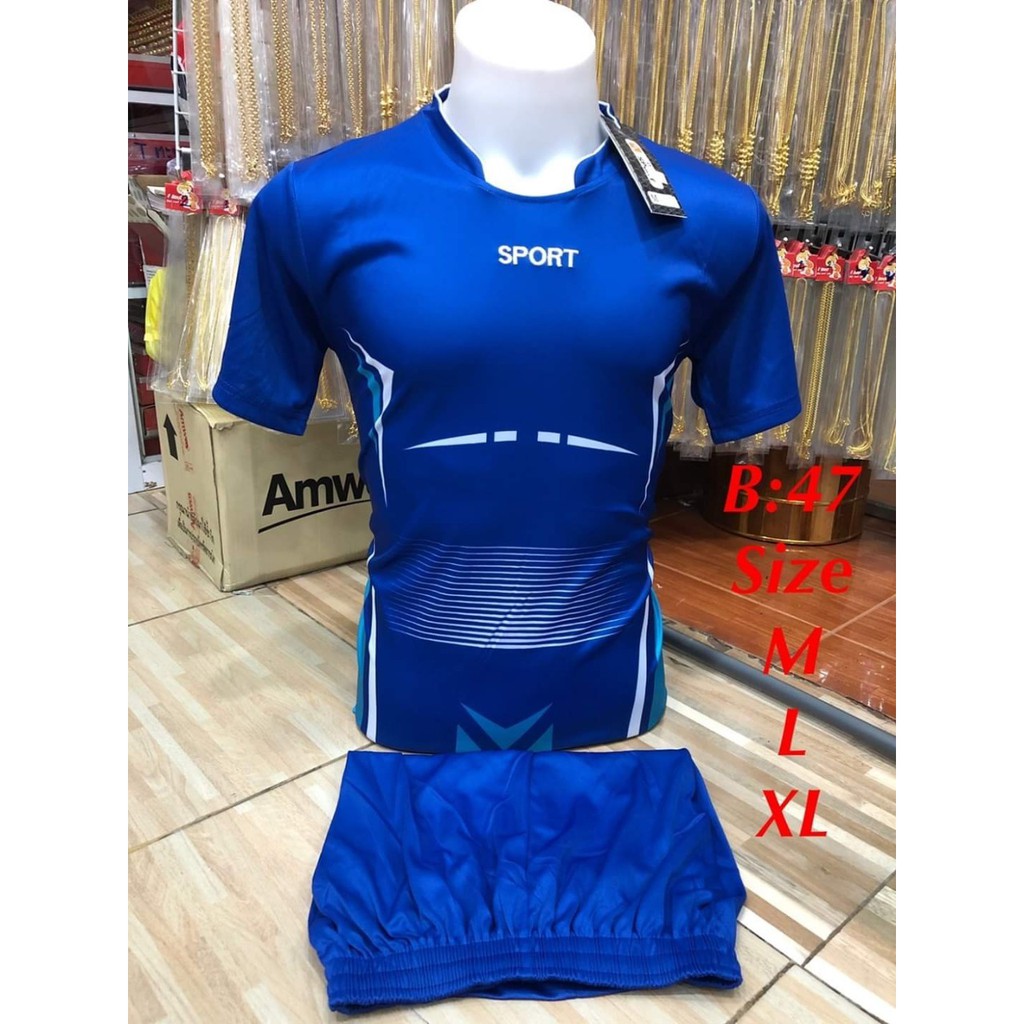 AnnShop25ชุดกีฬาใส่สบายลายเปลี่ยนใหม่ตลอดลายได้ไม่ตรงกับรูปที่ลงไว้ ชุดนักฟุตบอล เสื้อกีฬาผู้ชายได้ทั้ง เสื้อ กางเกง ชุด