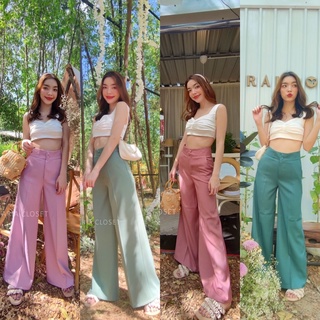 🌈 Wonder pants 🌈 กางเกงทรงกระบอก เอวสูง สีพาสเทลสดใส ทรงสวย ใส่แล้วสูงผอมเพรียว