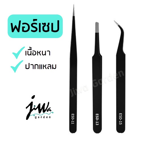 ฟอเซป forcep แสตนเลส ฟอร์เซป ปากคีบ เคลือบสีดำ