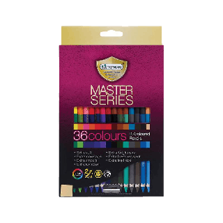 Master Art สีไม้ ดินสอสีไม้ 2 หัว 36 สี รุ่นมาสเตอร์ซีรี่ย์ จำนวน 1 กล่อง