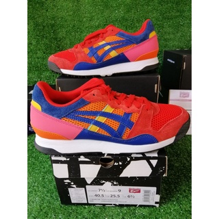 รองเท้าผ้าใบแฟชั่นสุดเท่ห์  Onitsuka tiger แท้100% รุ่น Tiger Horizonia สี  Habanero/Tiger yellow รองเท้าผ้าใบใส่วิ่ง