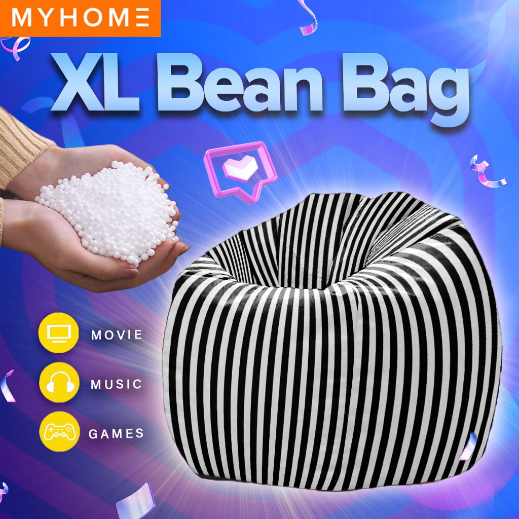 ✁○🏡MYHOME DESIGN : Beanbag บีนแบ็ก เก้าอี้เม็ดโฟม size XL ผ้ากำมะหยี่ คุณภาพดี (Bean Bag Comfortable Velvet)