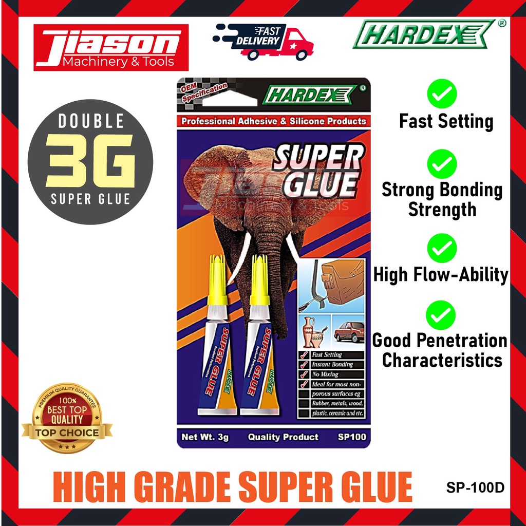 JIASONHARDEX SP-100D / SP100D กาวซุปเปอร์เกรดสูง 3G
