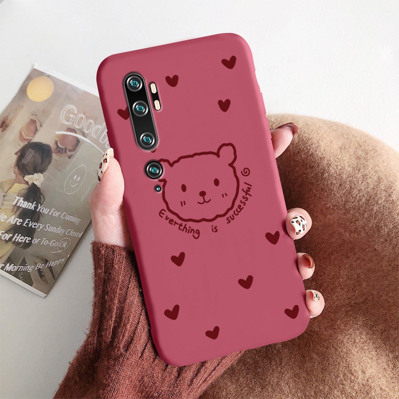 รักหมี Xiaomi cc9 กรณีโทรศัพท์มือถือหญิง cc9e รวมทุกอย่างลดลงหลักฐาน cc9pro ซิลิโคนอ่อนนุ่ม cc9 มิโต