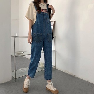 Many Jeans Overalls เอี๊ยมกางเกงยีนส์ขายาวสียีนส์พร้อมส่ง