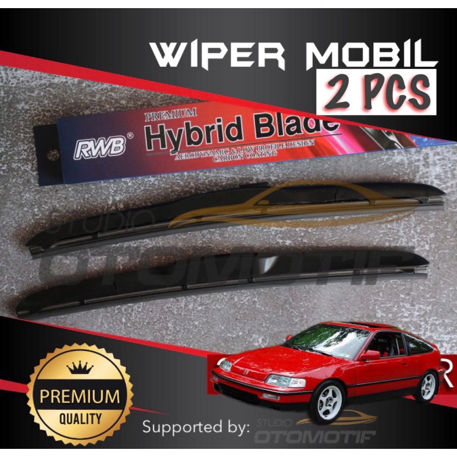 WIPER CRX GEN 2 1988-1991 RWB GRAPHITE / WIPER RWB HONDA CRX 2 ชิ้น