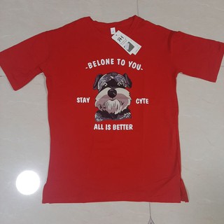 เสื้อยืดเนื้อดีสกีนลาย
