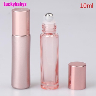 (Luckybabys) ขวดน้ําหอมเปล่า สีชมพู ขนาด 10 มล.