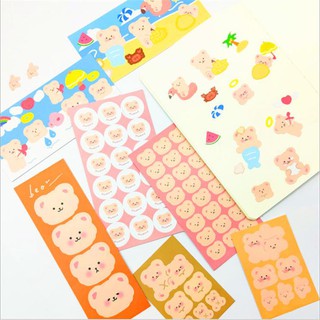 สติ๊กเกอร์น่ารัก ชุดหมีน้อย สติ๊กเกอร์ตกแต่งมือถือ สติ๊กเกอร์อัลบั้มไดอารี่ สติ๊กเกอร์ตกแต่งการ์ตูน DIY สติ๊กเกอร์ไดคัท