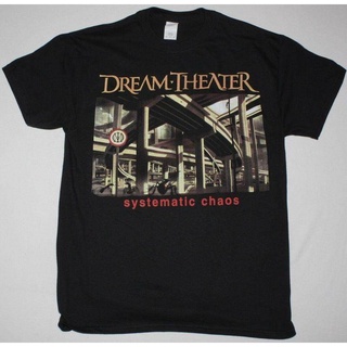 tshirtเสื้อยืดคอกลมฤดูร้อนWanyg เสื้อยืดลําลอง แขนสั้น พิมพ์ลาย Dream Theater Systematic Chaos สไตล์คลาสสิก ของขวัญวันเก