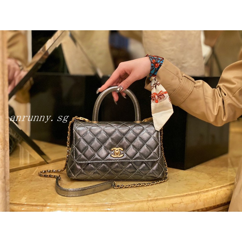 กระเป าของแท Chanel Coco Chain Tote Crossbody Bag Shopee Thailand