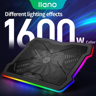 llano พัดลมระบายความร้อน Rgb สามารถปรับความสูง 4 ความสูง 12-17 นิ้วสําหรับแล็ปท็อปแล็ปท็อป