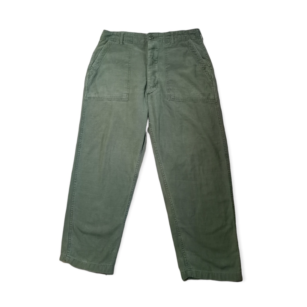 กางเกง US ARMY VINTAGE VIETNAM WAR MILITARY PANTS 1975 OG-107 เอววัดจริง 34