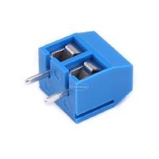 Screw Terminal PCB Connector Straight 2pin Blue Through Hole(1ชิ้น)