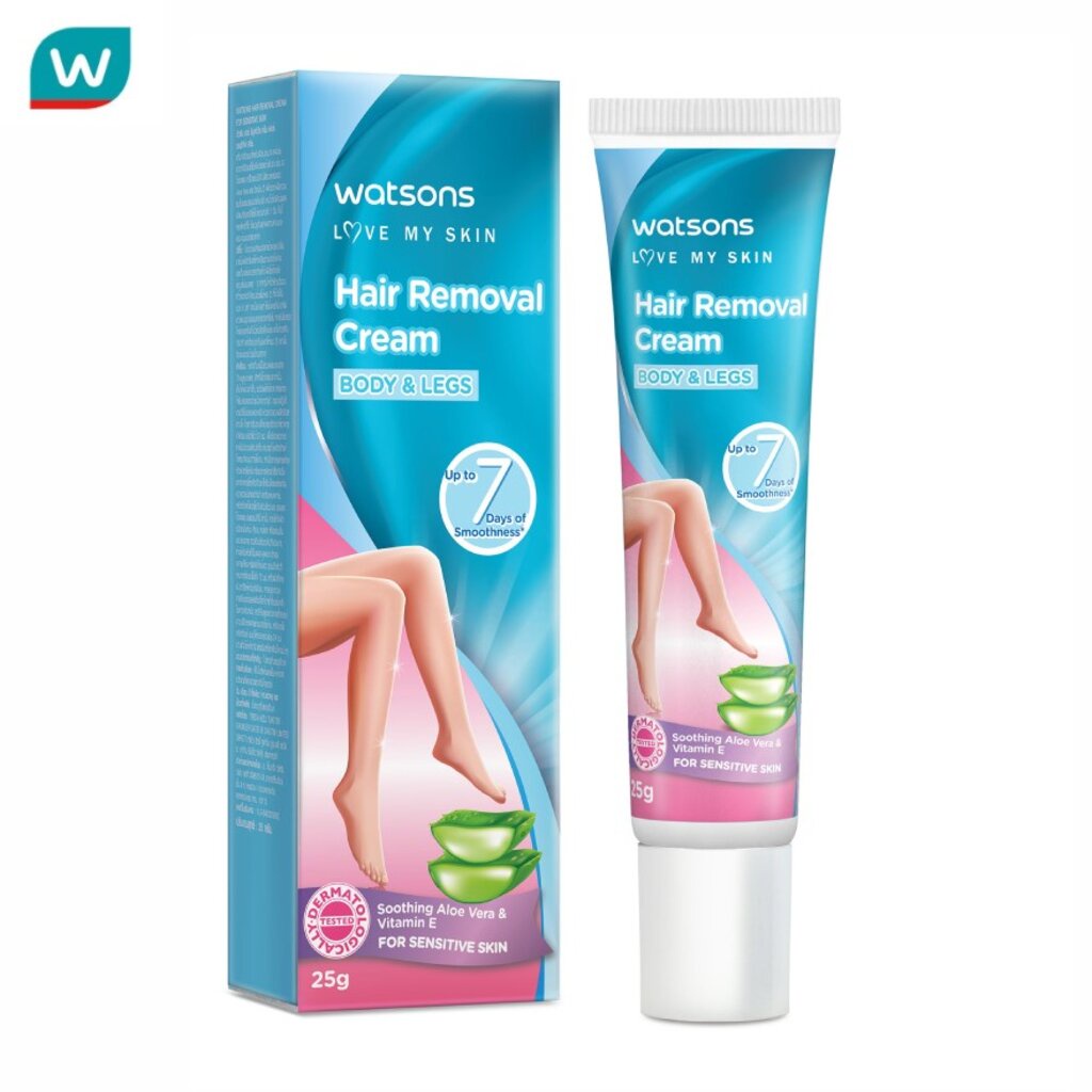 Watsons วัตสัน แฮร์ รีมูฟเวิล ครีม ฟอร์ นอร์มอล สกิน 25กรัม.