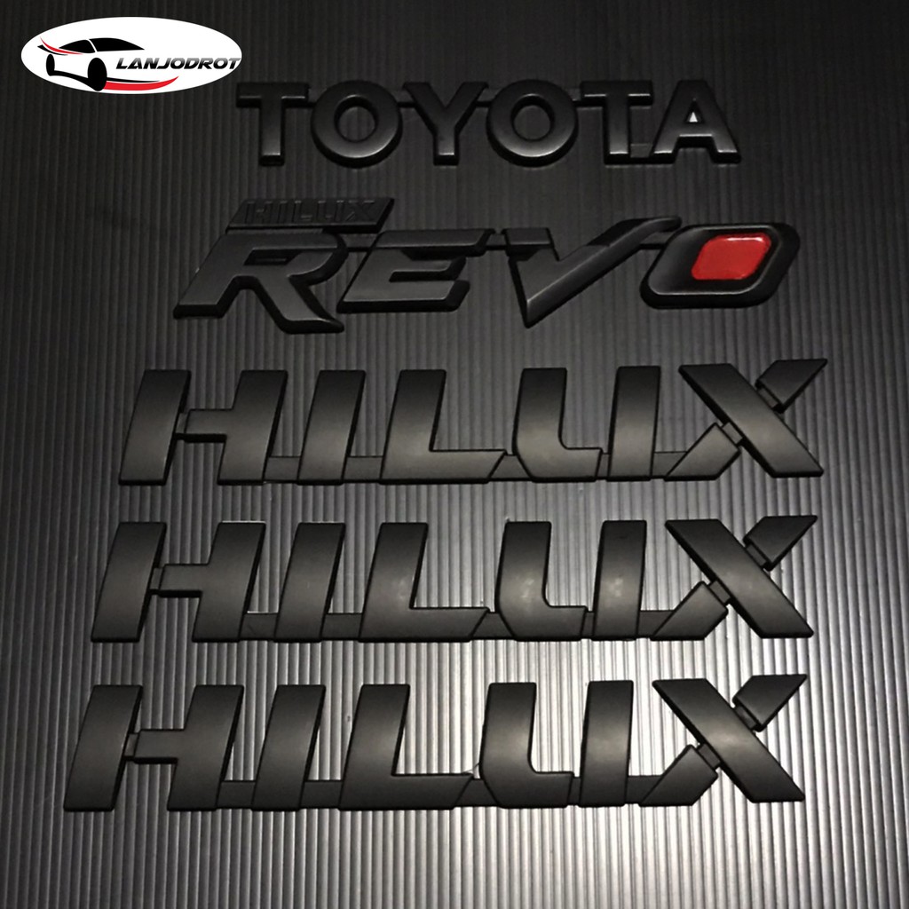 1 ชุด (5 ชิ้น) ป้ายโลโก้ สติ๊กเกอร์ 3D แต่งรอบคัน สำหรับ Toyota Hilux REVO โตโยต้า ไฮลักซ์ รีโว่ สีด