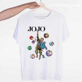 เสื้อยืดคอก ลมแขนสั้นพิมพ์ลาย Jojo Bizarre Adventure ลําลองสําหรับผู้ชาย