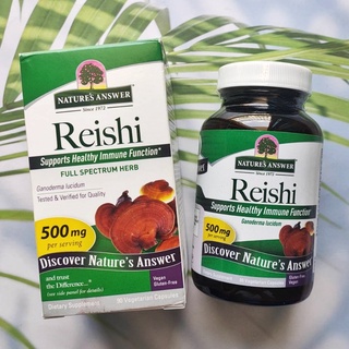 เห็ดหลินจือแดง Reishi Herbal Extract 500 mg 90 Veg Capsules (Natures Answer)