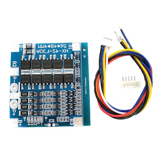 4S 30A 14.8V Li-Ion Lithium 18650 แบตเตอรี่ BMS Protection Board LiFePO4 โมดูลป้องกันวงจรรวมสายเคเบิล