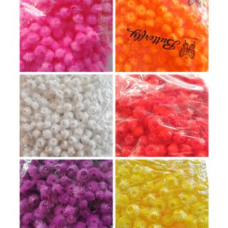 ดอกบานไม่รู้โรยพลาสติก   (มีให้เลือก 6สี) 100ดอก=55บ ถุงใหญ่ 550ดอก=168บ