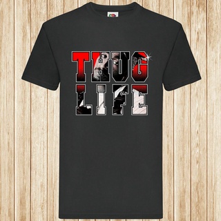 มาใหม่ เสื้อยืด ผ้าฝ้าย 100% พิมพ์ลาย Thug Life Style 2 สําหรับผู้ชายS-5XL