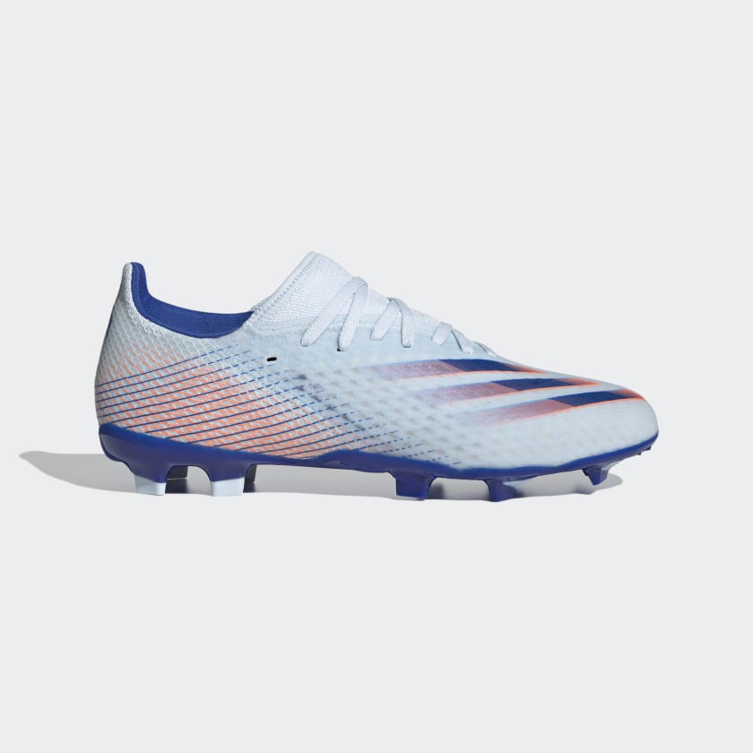 Adidas รองเท้าฟุตบอล / สตั๊ด X Ghosted.3 FG | Sky Tint/Signal Coral/Royal Blue ( EH3147 )