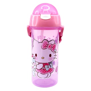 Hello Kitty Bear ขวดน้ํา PP พร้อมหลอด (600 มล.)