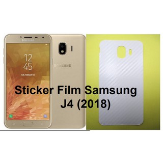 ฟิล์มใสคาร์บอนไฟเบอร์ลายเคฟล่า Samsung Galaxy J4 (2018) สำหรับติดกันรอยด้านหลัง ซัมซุง เจ สี่ 2018