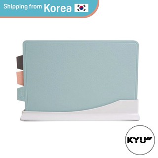 [SABBAT KOREA] Modern Index 3P Slim Chopping Cutting Board + Holder Set (Color: Aqua Mint, Beige Pink, Cotton Gray)